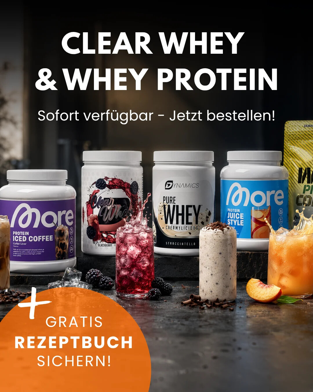 Clear Whey und Whey Protein sofort lieferbar