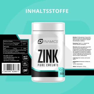 Dynamics Nutrition - Zink - 100 Kapseln