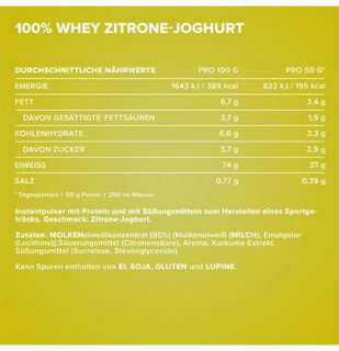 Ironmaxx - 100% Whey Protein 900g Zitrone Joghurt