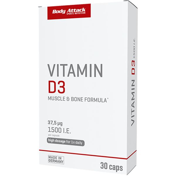 Body Attack - Vitamin D3 - 30 Caps