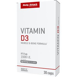 Body Attack - Vitamin D3+K2 - 30 Caps