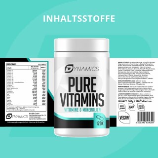 Dynamics - Pure Vitamins - 120 Tabletten