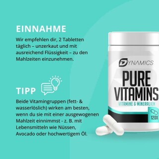 Dynamics - Pure Vitamins - 120 Tabletten