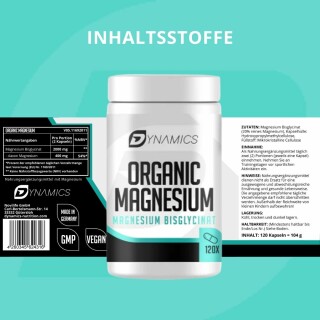 Dynamics - Organic Magnesium - 120 Kapseln