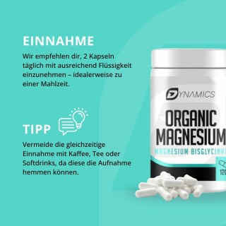 Dynamics - Organic Magnesium - 120 Kapseln
