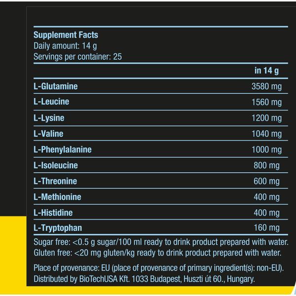 Bio Tech USA - EAA Zero - 350g Pfirsich Eistee