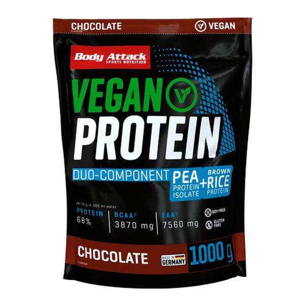 Body Attack - Vegan Protein - 1 kg Schokolade