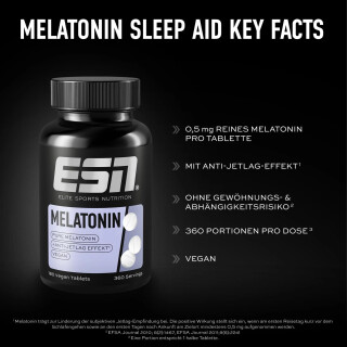 ESN - Melatonin Sleep Aid - 180 Tabletten