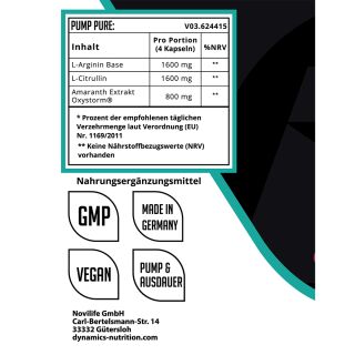 Dynamics - Pump Pure OXYSTORM  - 120 Kapseln