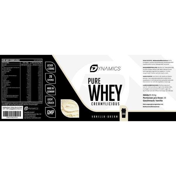 Dynamics - Pure Whey - 850g Zimt Cereal