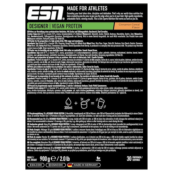 ESN - Designer Vegan Protein - 900g Cinnamon