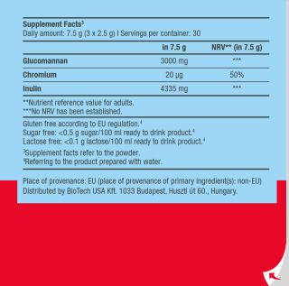 Bio Tech USA - Glucomannan + Chromium - 225g Neutral