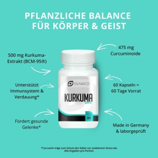 Dynamics Nutrition - Kurkuma - 60 Kapseln