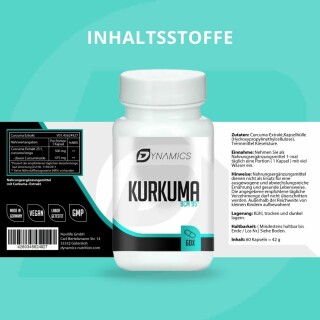 Dynamics Nutrition - Kurkuma - 60 Kapseln