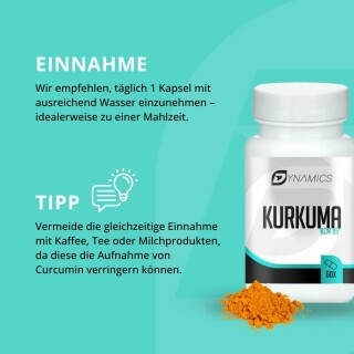 Dynamics Nutrition - Kurkuma - 60 Kapseln