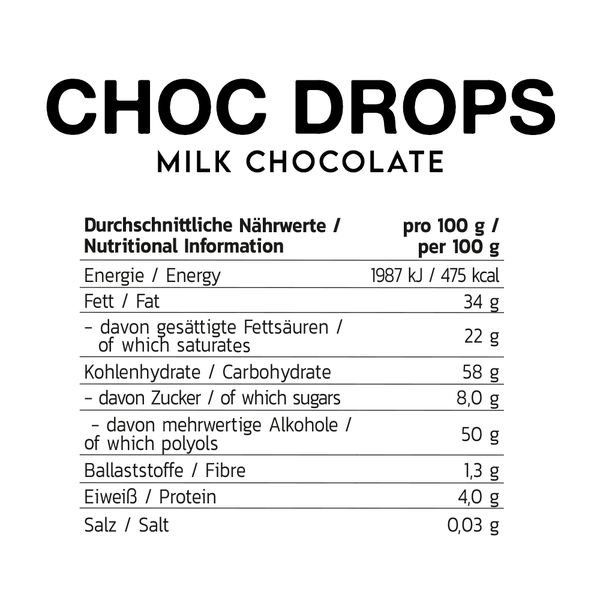 Inlead - Choc Drops - 150g Milk Chocolate