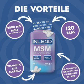 Inlead - MSM + Vitamin C - 120 Tabletten