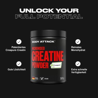 Body Attack - Micronised Creatine Powder (Creapure)