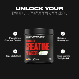 Body Attack - Micronised Creatine Powder (Creapure) - 300g