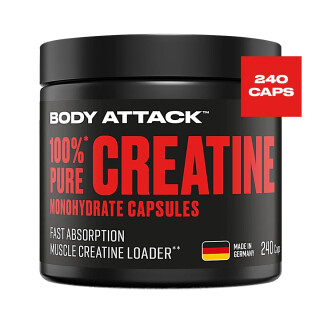 Body Attack - 100% Pure Creatine - 240 Kapseln