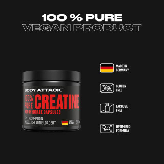 Body Attack - 100% Pure Creatine - 240 Kapseln
