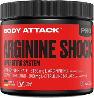 Body Attack- Arginine Shock - 80 Kapseln