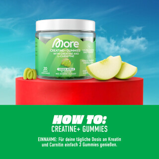 More - Creatin Gummies / Gummibärchen - Green Apple  - 160g