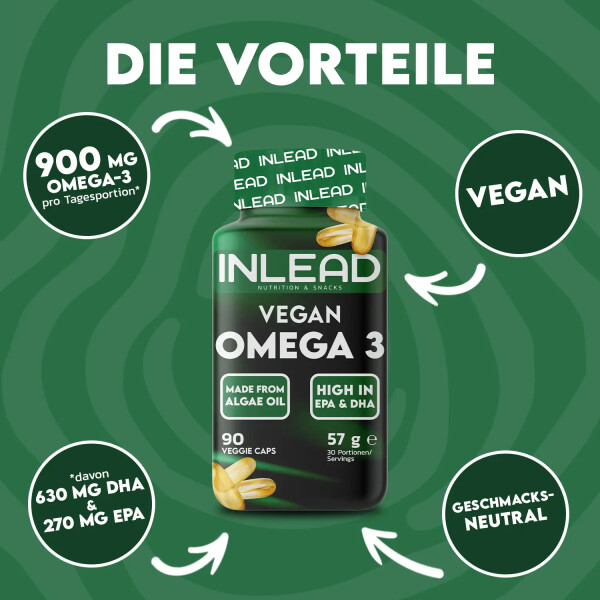 Inlead - Vegan Omega 3 - 90 Vegane Kapseln