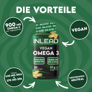 Inlead - Vegan Omega 3 - 90 Vegane Kapseln