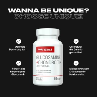 Body Attack - Glucosamine + Chondroitin - 90 Kapseln