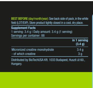 Bio Tech USA - 100% Creatin Monohydrat