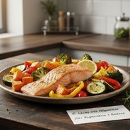 Lachs mit Ofengemüse